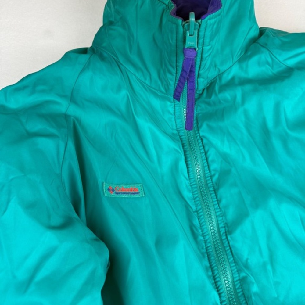 Columbia Sportswear Reversible‎ Jacket Mens XL Purple Teal Thinsulate Warm - Picture 5 of 9